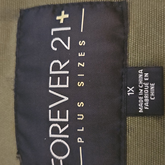 Vtg FOREVER 21 Army Green Abstract   Geometric Military Utility Vest - Picture 7 of 8